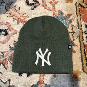 47 Brand Green Beanie with White Logo
